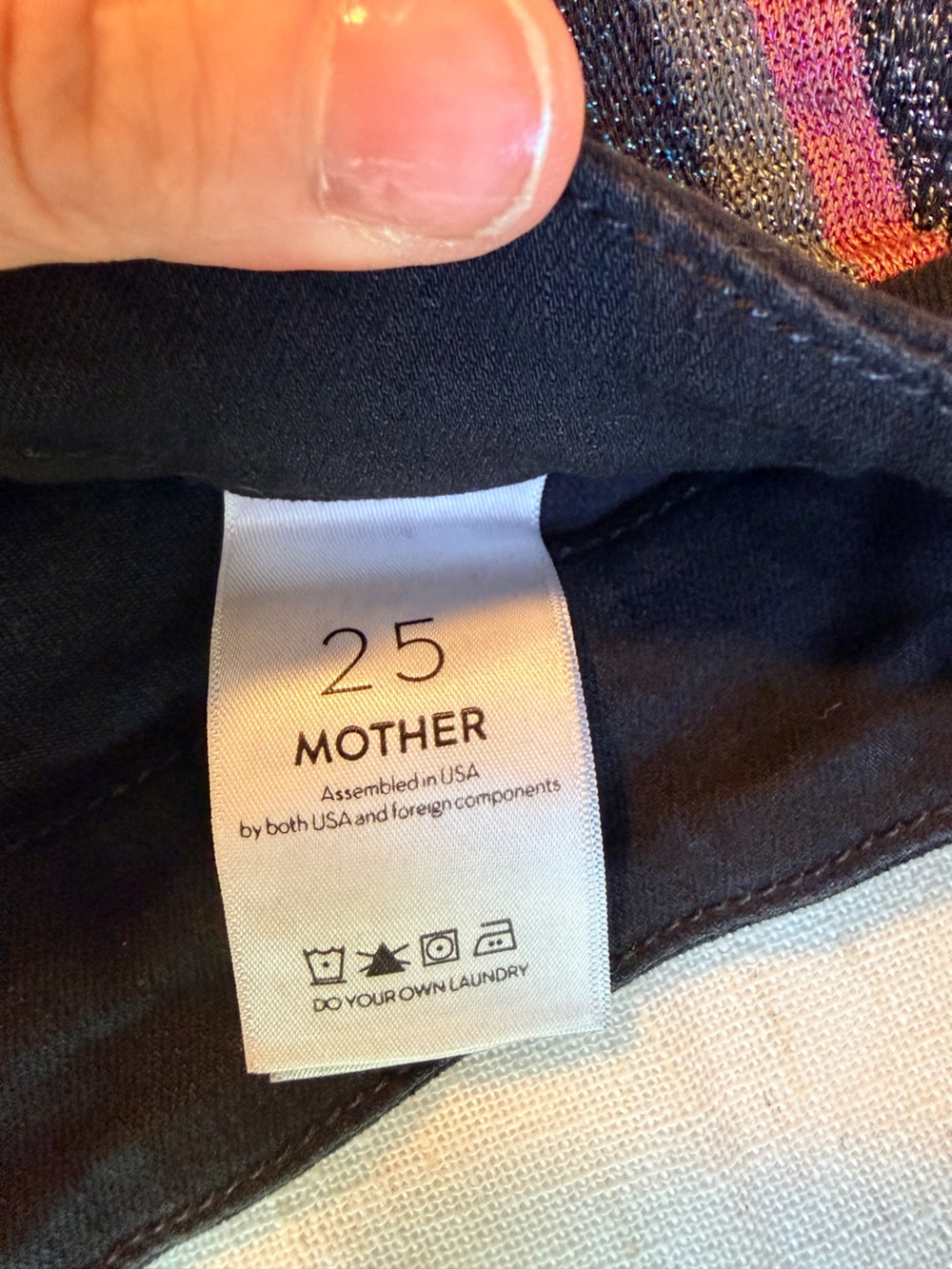 MOTHER Guilty Glitter Racer High Waisted Looker Ankle Fray Jeans 25 - Picture 7 of 16